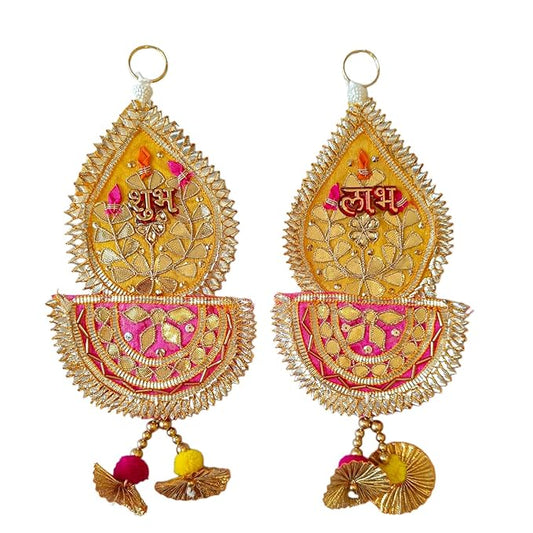 Handcrafted Ethnic Shubh Labh (Pack of 2)