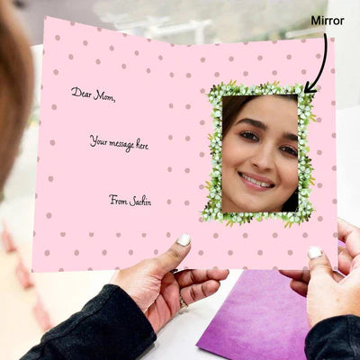 Personalized Mother Mirror Greeting Card Gift For Mom