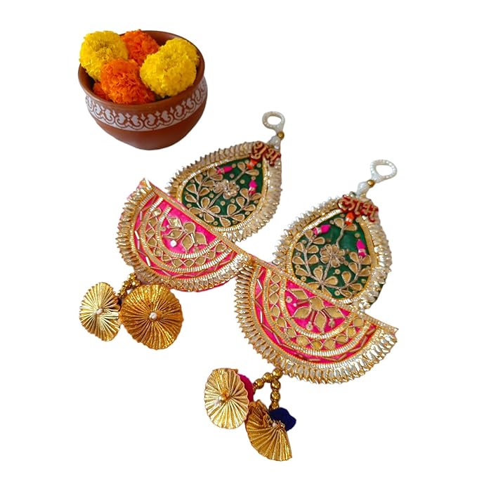 Handcrafted Ethnic Shubh Labh (Pack of 2)