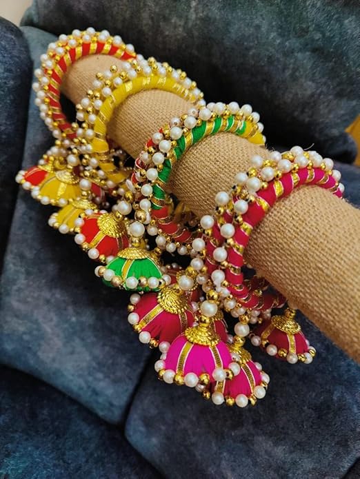 Traditional Handcrafted Assorted Bangles (Set of 4 Pieces)