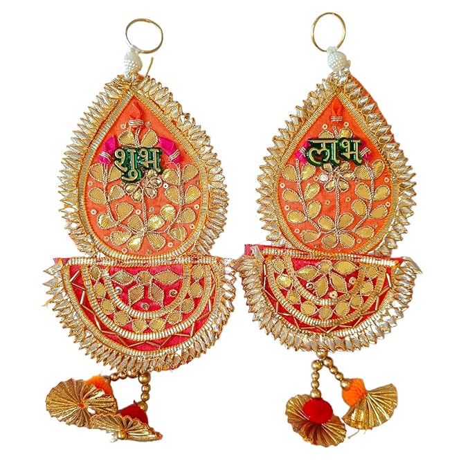 Handcrafted Ethnic Shubh Labh (Pack of 2)