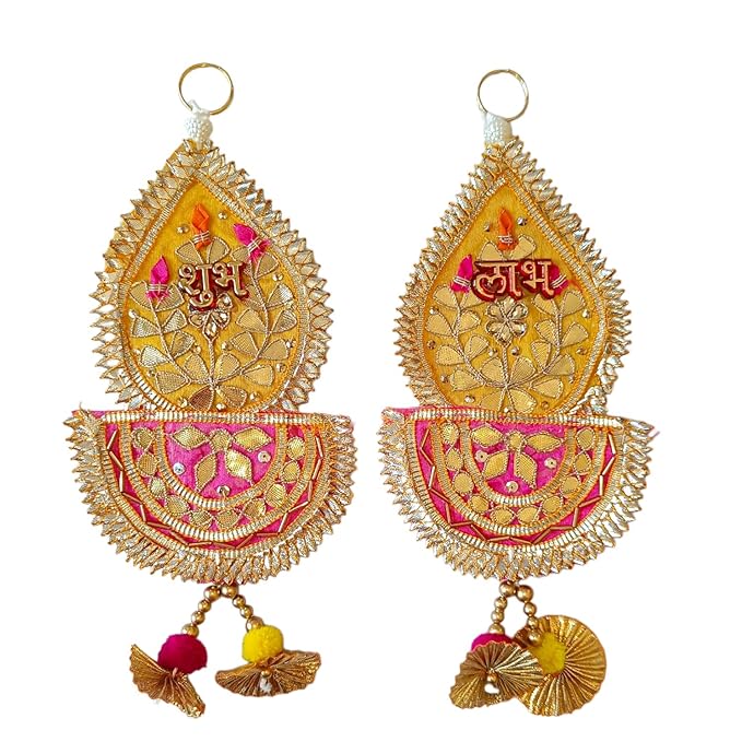 Handcrafted Ethnic Shubh Labh (Pack of 2)