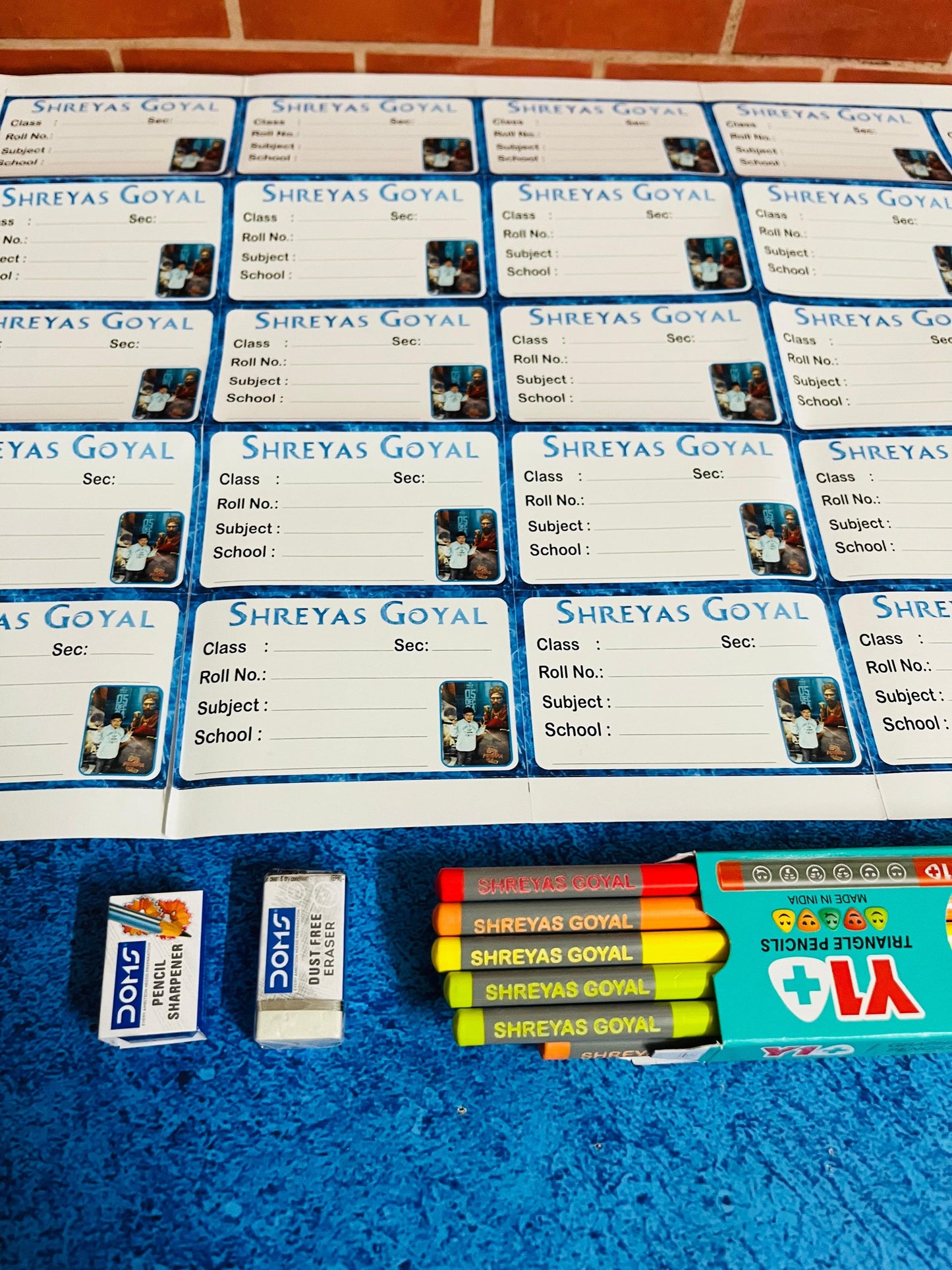 Personalised Kids School Combo